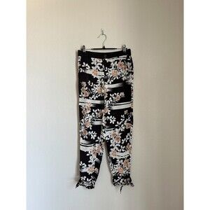 Elevenses Anthropologie Women's Wildflower Joggers in Black/White Size XS